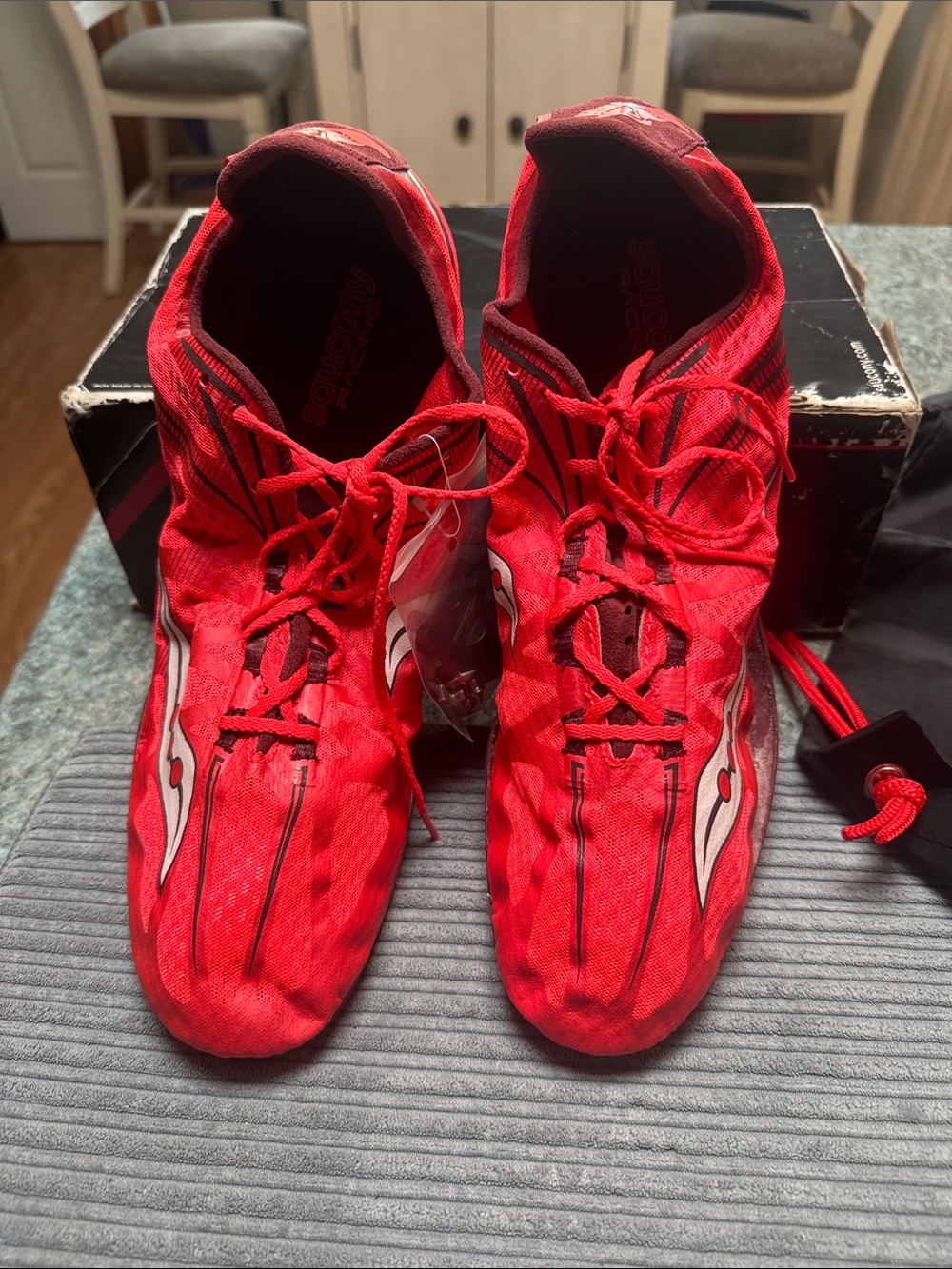 Saucony Men’s Red Track Racing Spikes